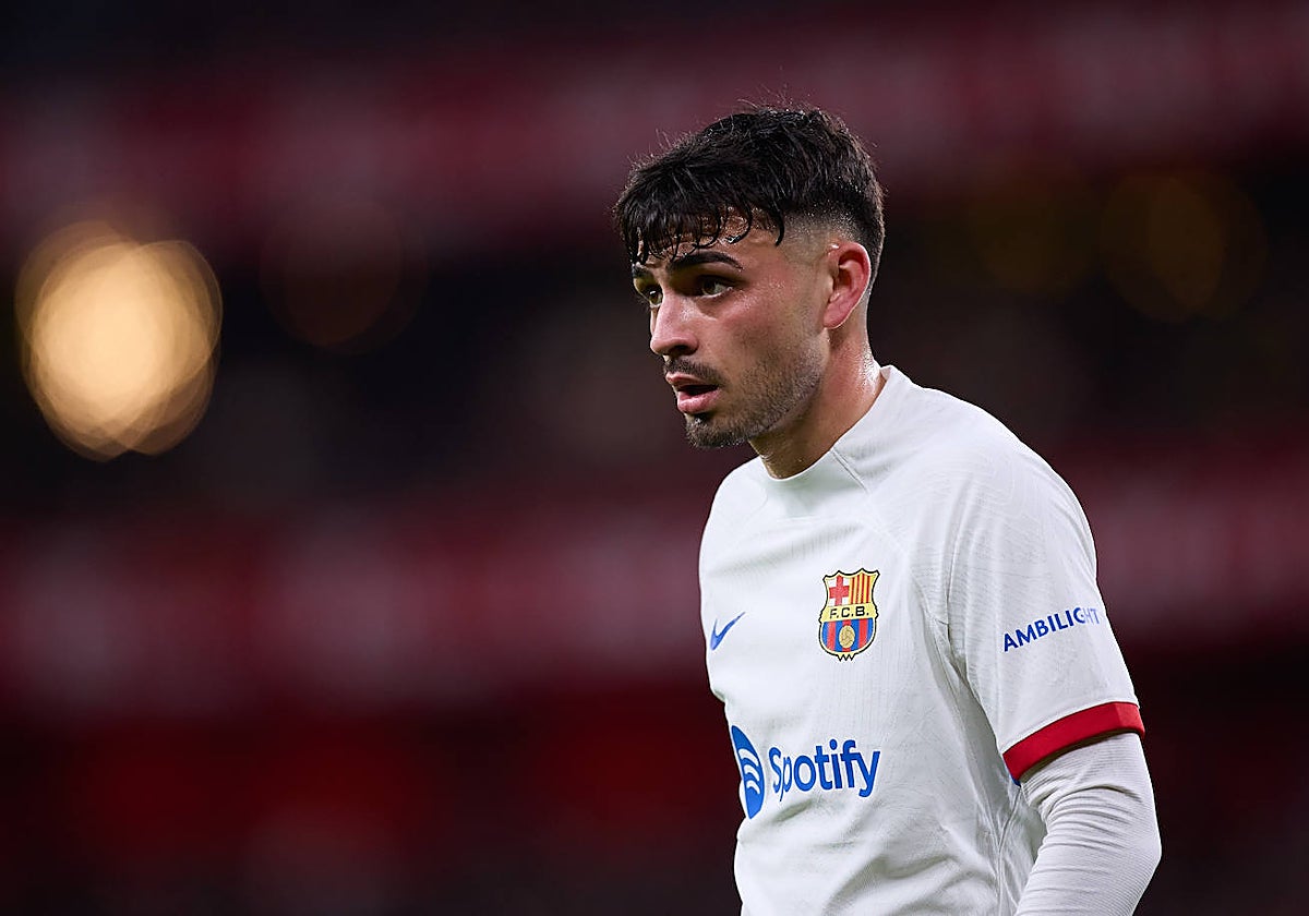 Pedri, durante su último partido