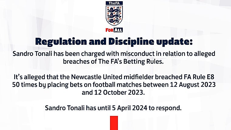 La ludopatía de Sandro Tonalli: sancionado diez meses en Italia y acusado ahora de apuestas en el fútbol inglés