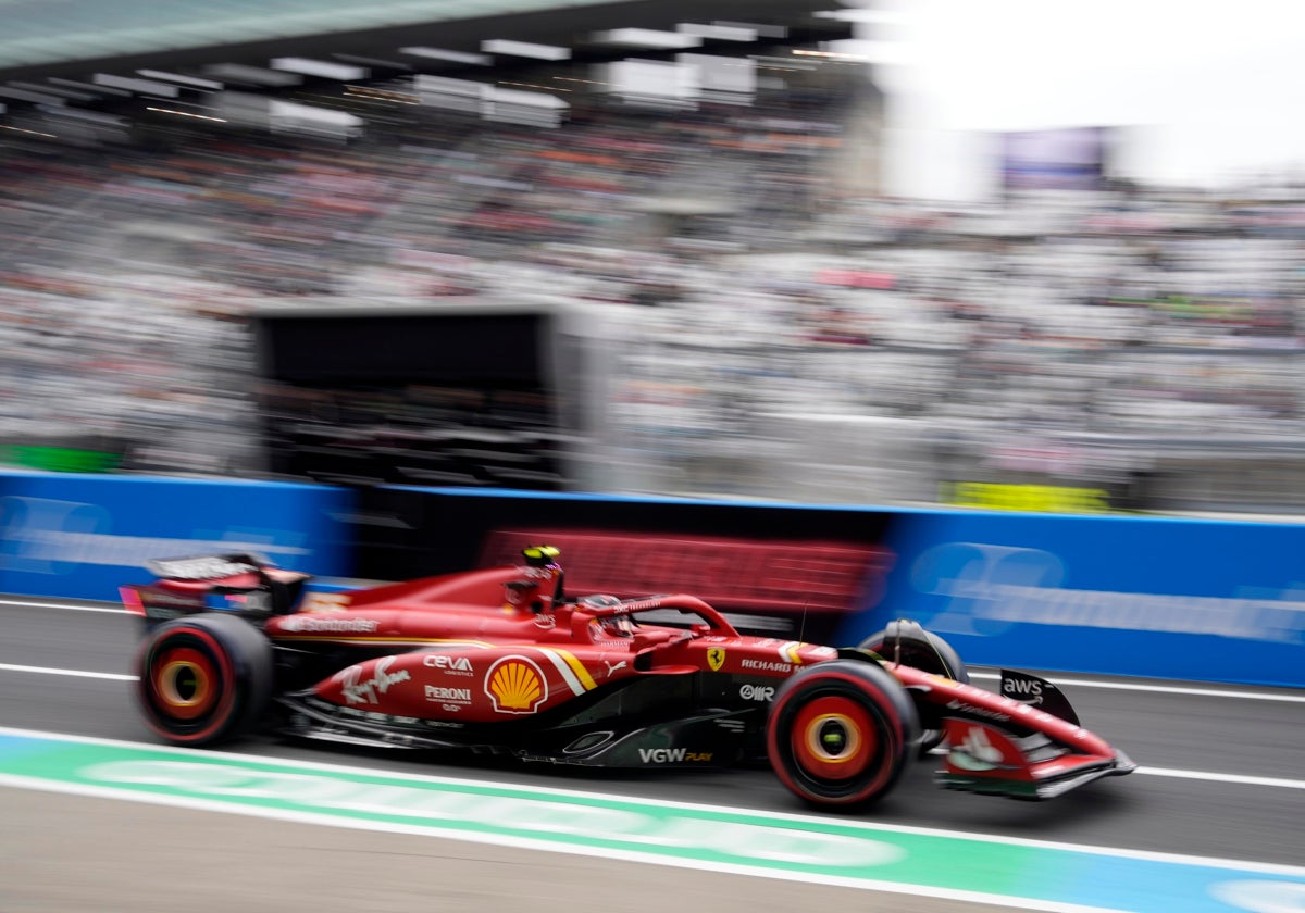 Sainz, con el Ferrari en Suzuka