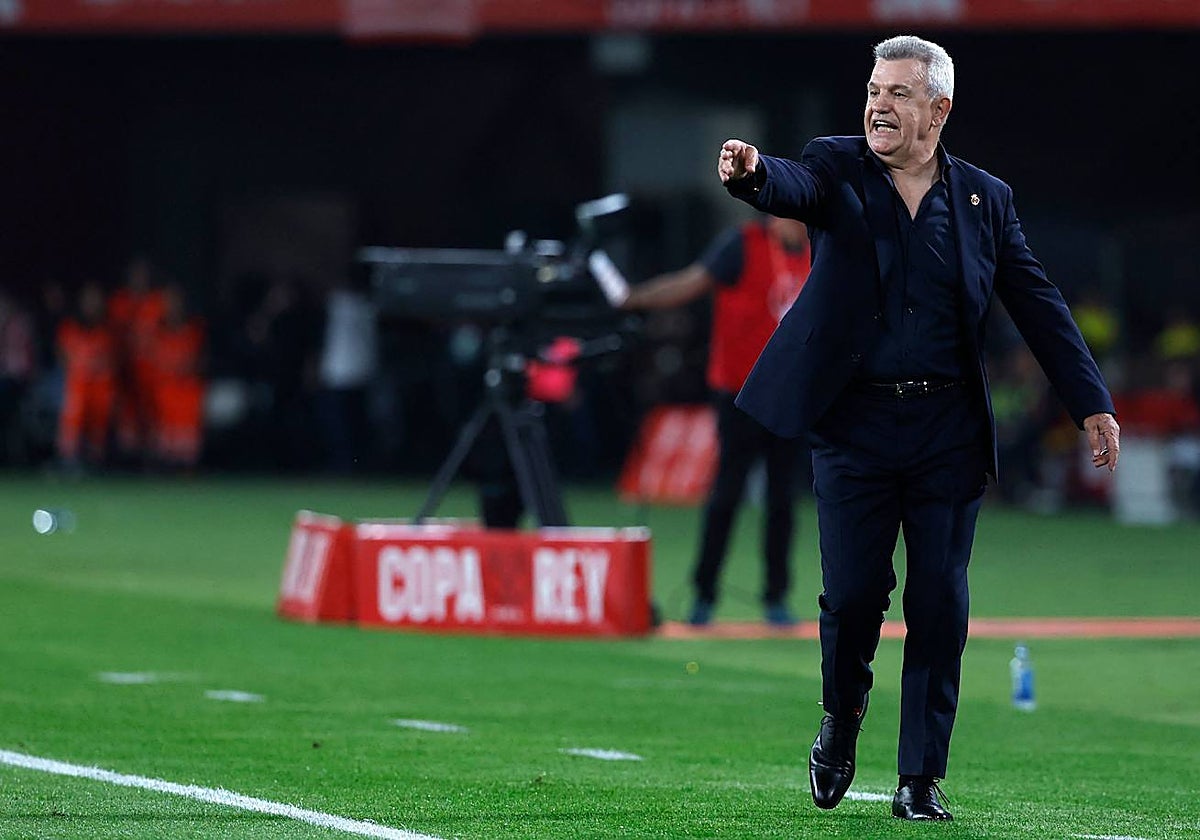 Javier Aguirre, técnico del Mallorca, en la final de la Copa del Rey 2024