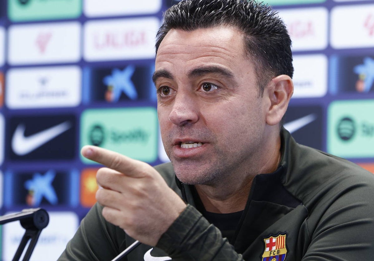 Xavi Hernández, técnico del Barcelona