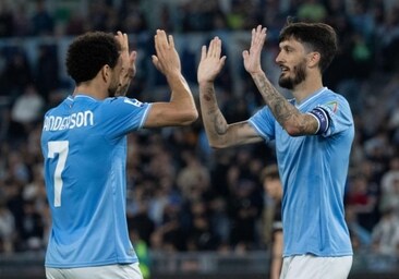 Luis Alberto celebra uno de los goles anotados por la Lazio a la Salernitana el pasado viernes