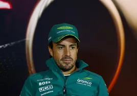 Fernando Alonso, en rueda de prensa en China