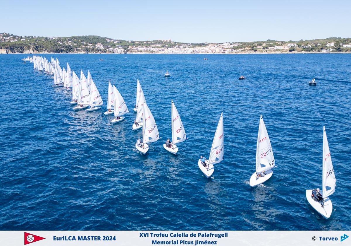 Brett Beyer y Mónica Azón dominan la primera jornada del EurILCA Master de Calella de Palafrugell