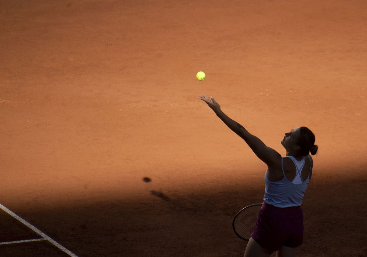 Sabalenka, durante el mutua Madrid Open de 2023