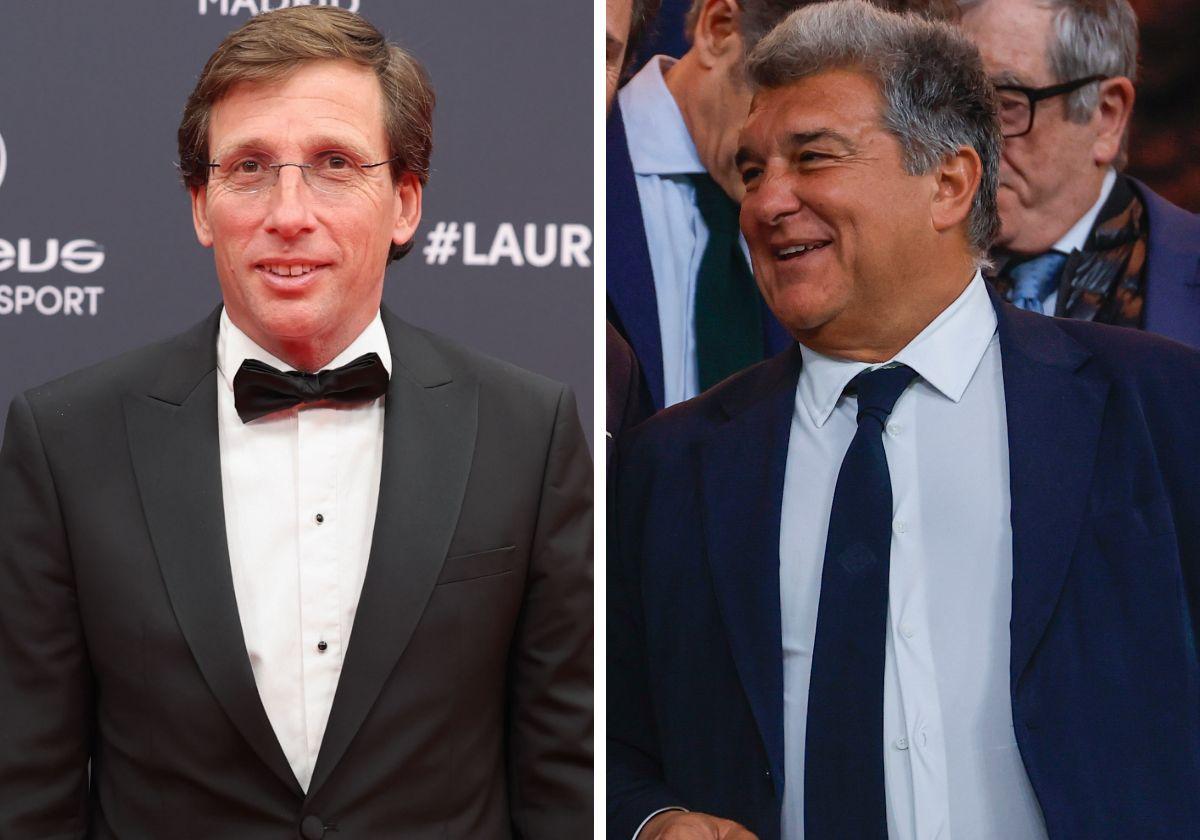 Martínez-Almeida, alcalde de Madrid, y Joan Laporta, presidente del Barcelona