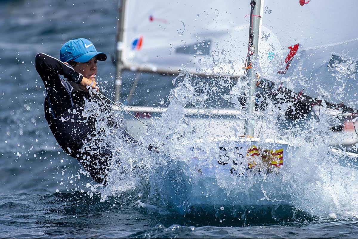 Joan Lleonart y Marta Mansito, campeones de la Copa de España Optimist, Gran Trofeo Almería