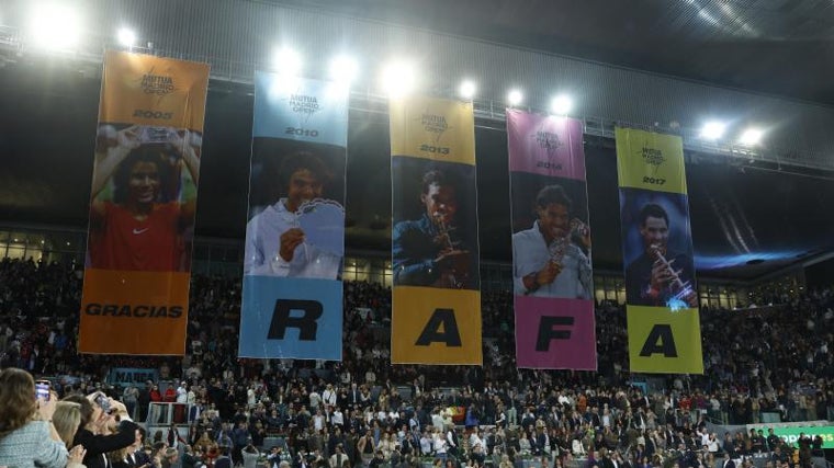 Homenaje a Rafa Nadal en el Mutua Madrid Open