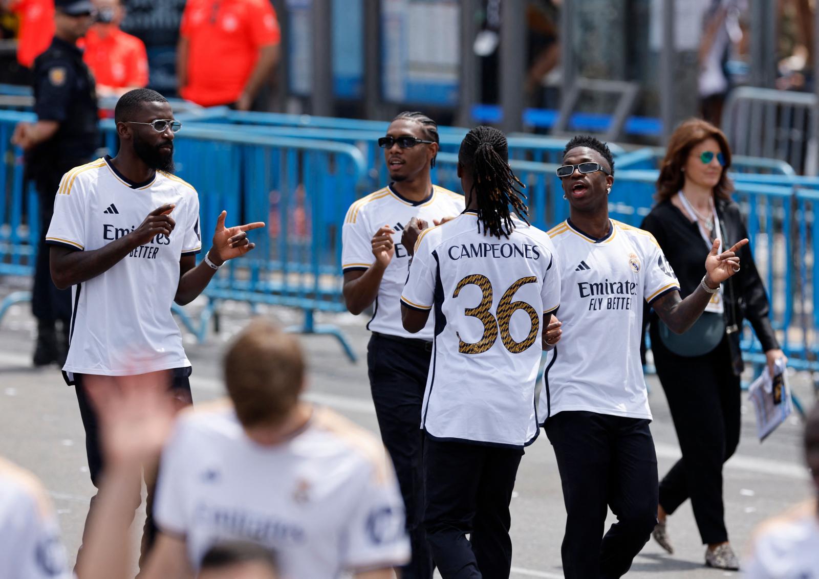 Rüdiger, Alaba, Camavinga y Vinicius