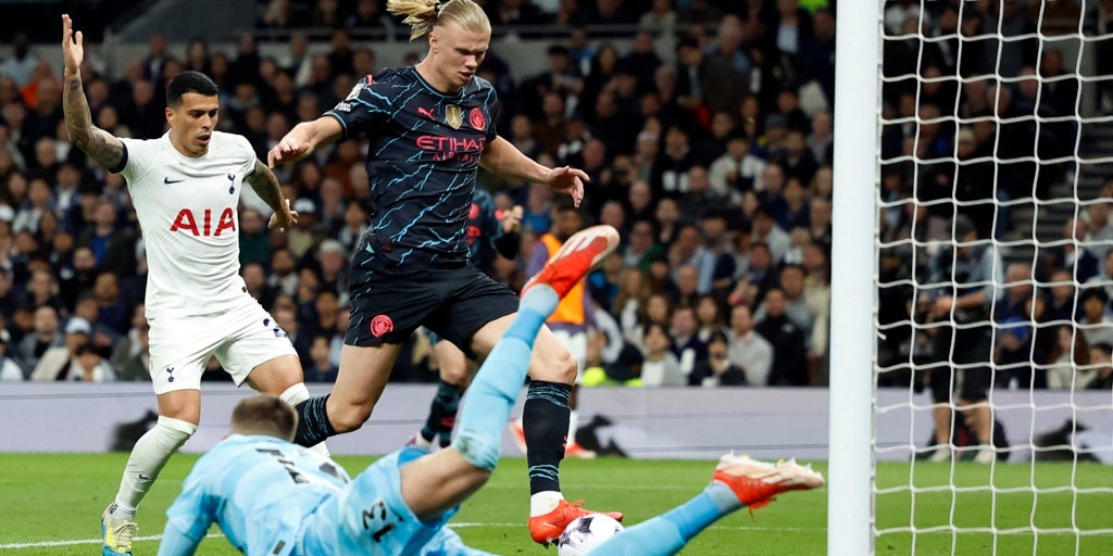 Haaland confirma trío ante Tottenham y le da al Manchester City la primera ministra