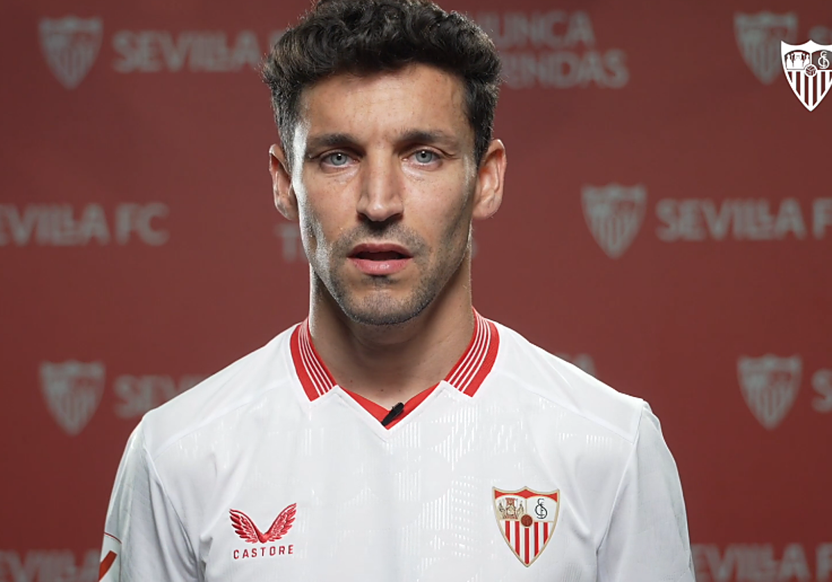 Jesús Navas, en el vídeo de despedida publicado por el Sevilla