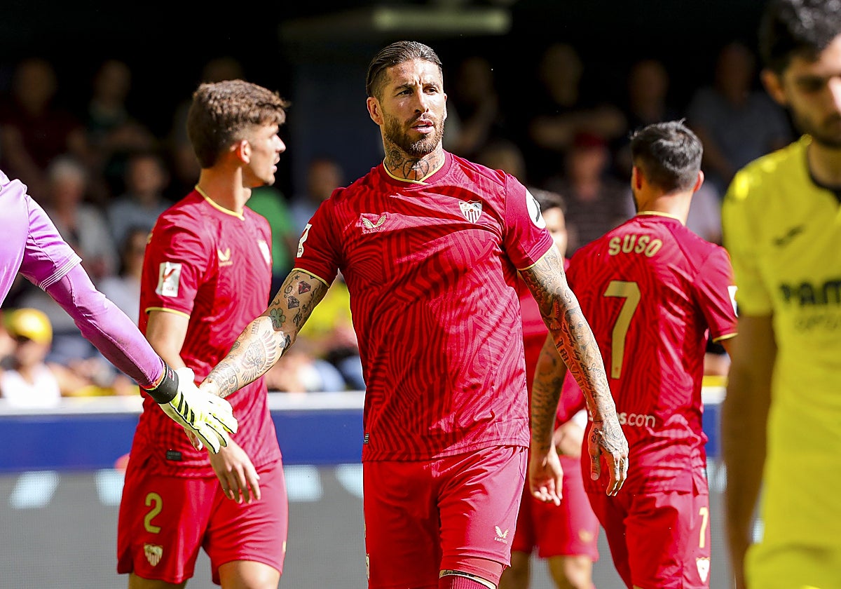 Sergio Ramos, durante el partido Villarreal - Sevilla de este pasado fin de semana
