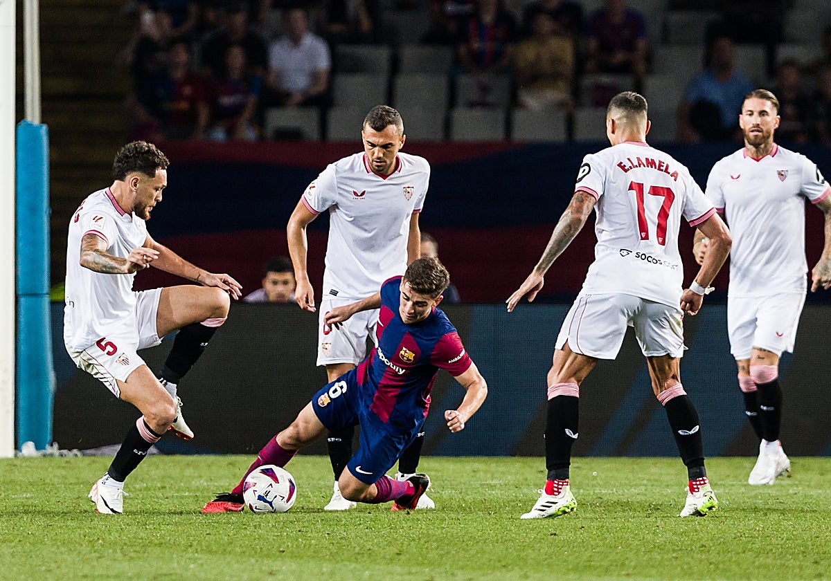 Lance del Barcelona - Sevilla de la primera vuelta