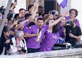 Paulo Pezzolano, en la celebración del ascenso