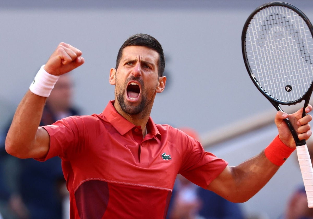 Djokovic, durante su partido de octavos contra Cerúndolo