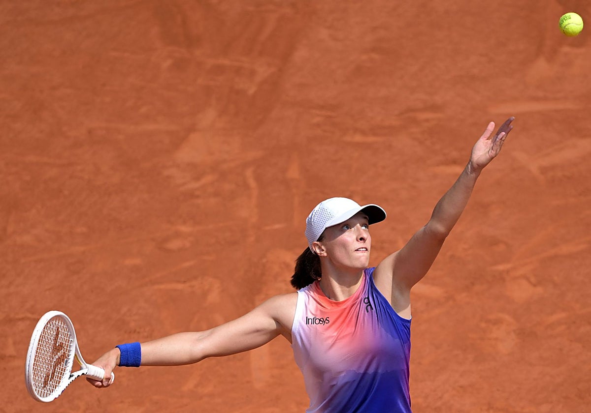 Swiatek, durante su partido ante Gauff