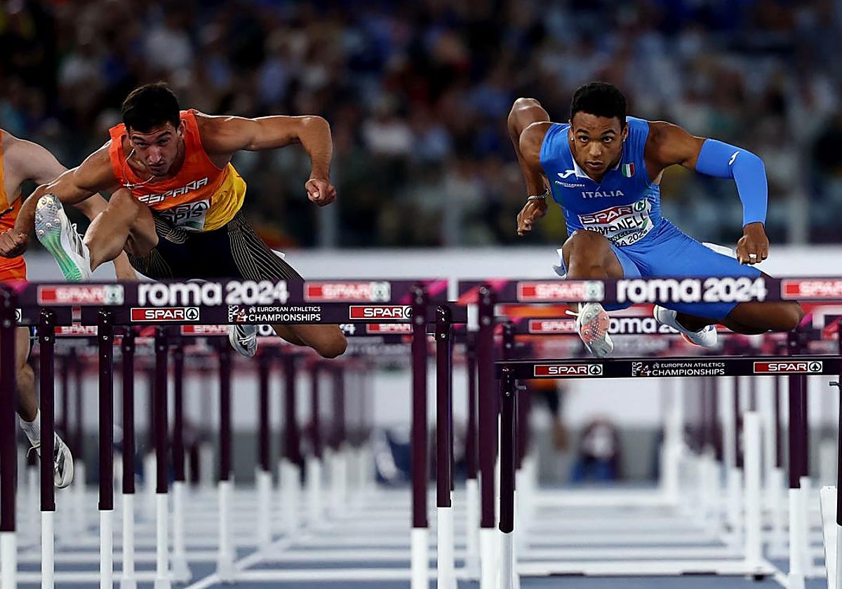 Quique Llopis, plata en los 110 vallas