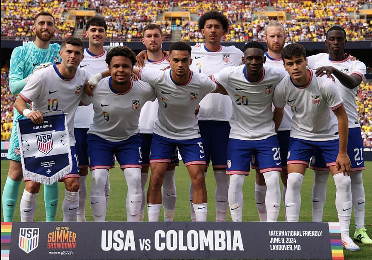 Once titular de EEUU ante Colombia
