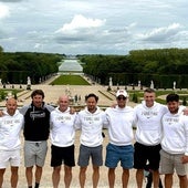 De izquierda a derecha: Alberto Lledó, Juan Carlos Ferrero, Albert Molina, Juanjo Moreno, Carlos Alcaraz, Juanjo López y Álvaro Alcaraz