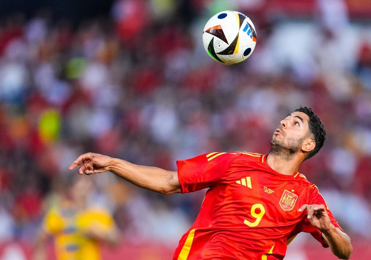 Ayoze, en su estreno con la selección española en Badajoz