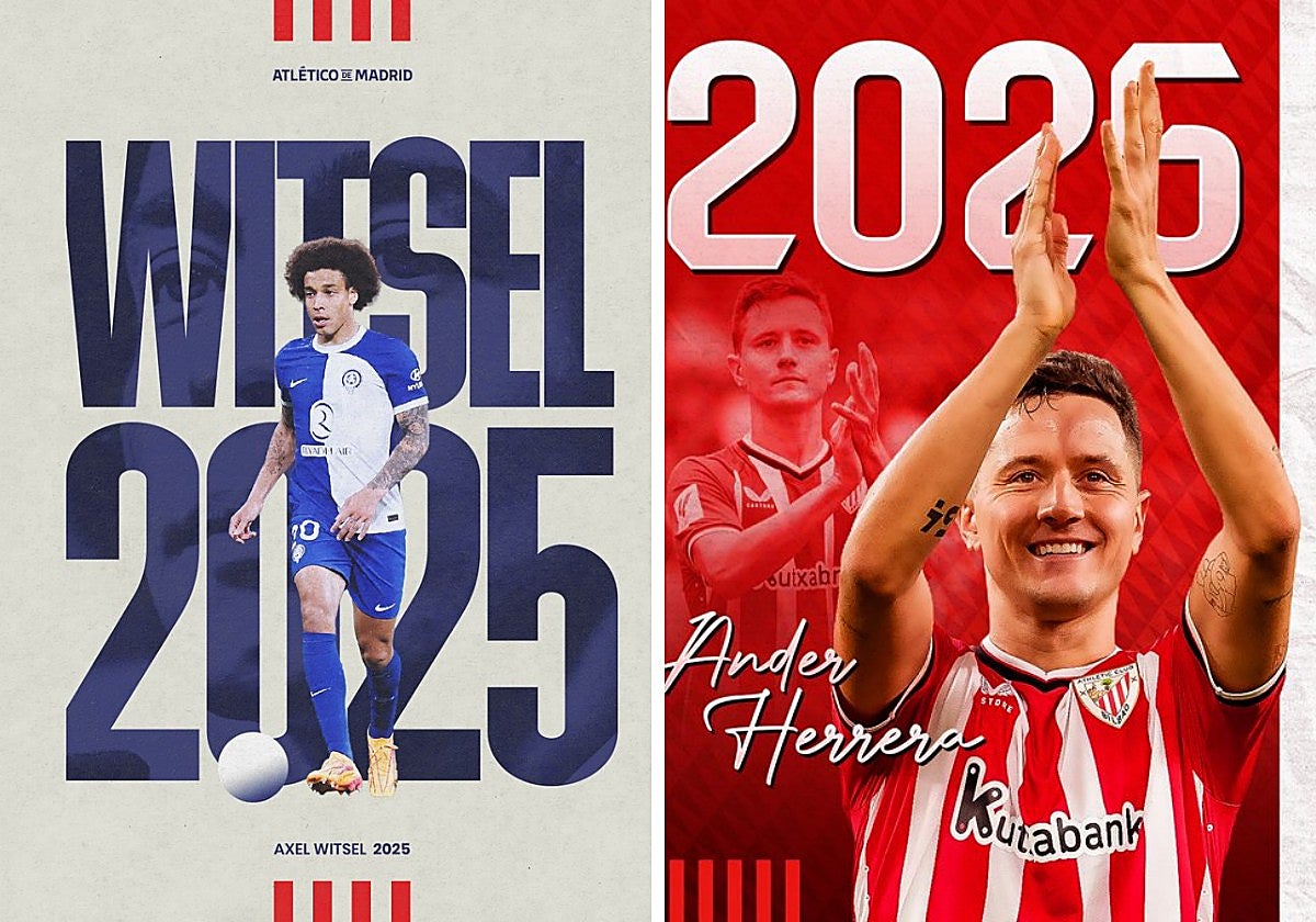 Atlético y Athletic han anunciado las renovaciones de Witsel y Herrera, respectivamente
