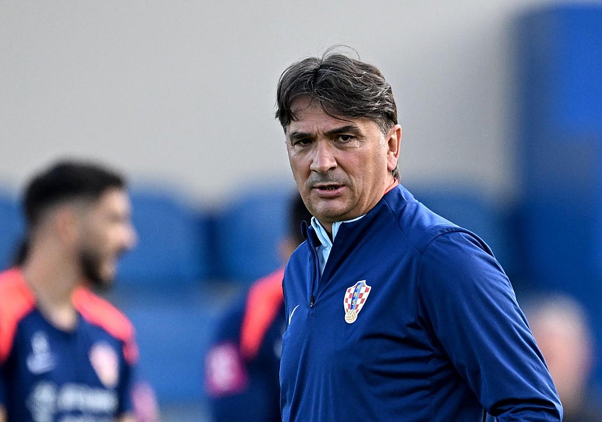 El seleccionador de Croacia, Zlatko Dalic, durante un entrenamiento