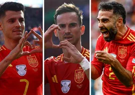 Morata, Fabián y Carvajal, goleadores en el primer tiempo del España - Croacia