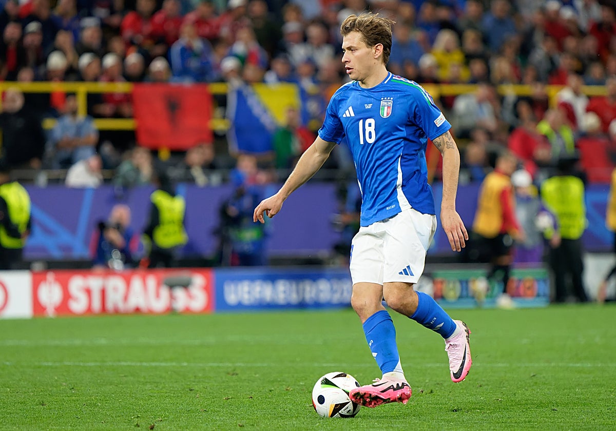 Barella, en el partido del estreno de Italia frente a Albania