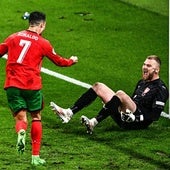Otro feo gesto de Cristiano: restregó el gol del triunfo al portero y a un defensa checos