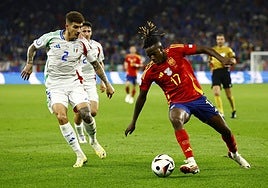 La fiesta española: gritos de «Nico, Nico» en las gradas del Arena AufSchalke