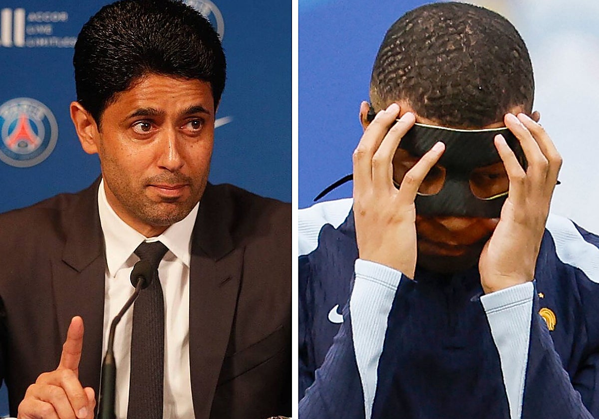 Nasser Al-Khelaifi y Kilyan Mbappé