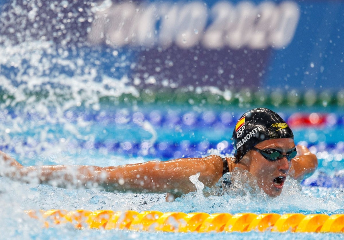 Mireia Belmonte, en una prueba de los Juegos de Tokio 2020