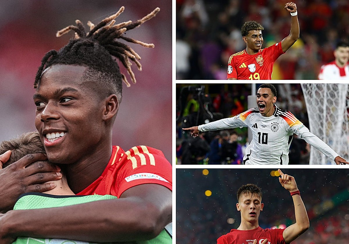 Nico Williams, Lamine Yamal, Arda Güler y Musiala