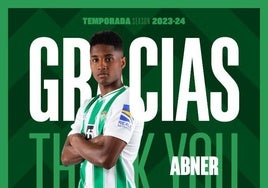 El Betis hace oficial el traspaso de Abner al Olympique de Lyon