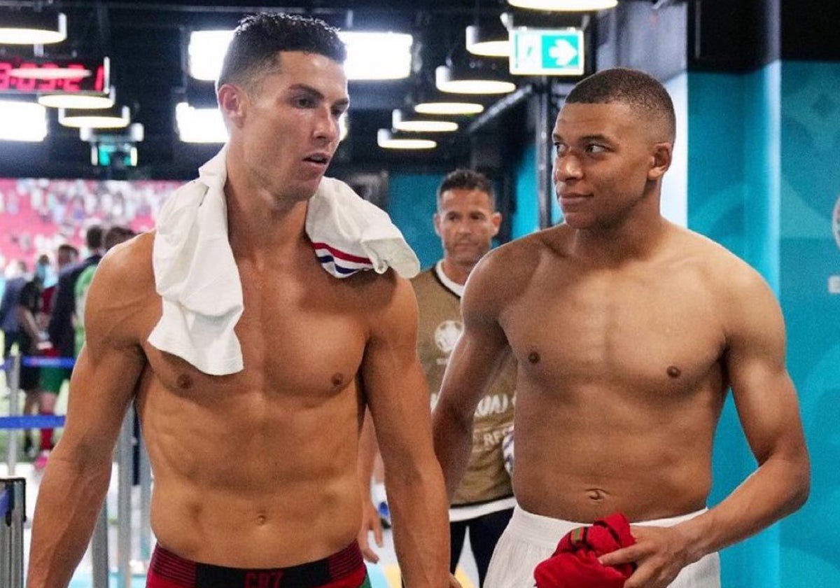 Cristiano y Mbappé, en la Eurocopa de 2021