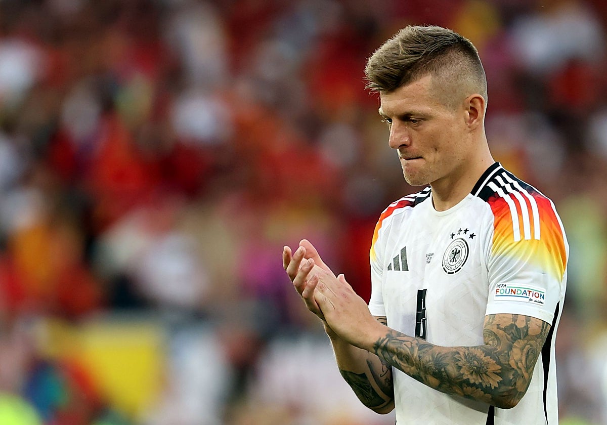 Toni Kroos, durante el partido contra España