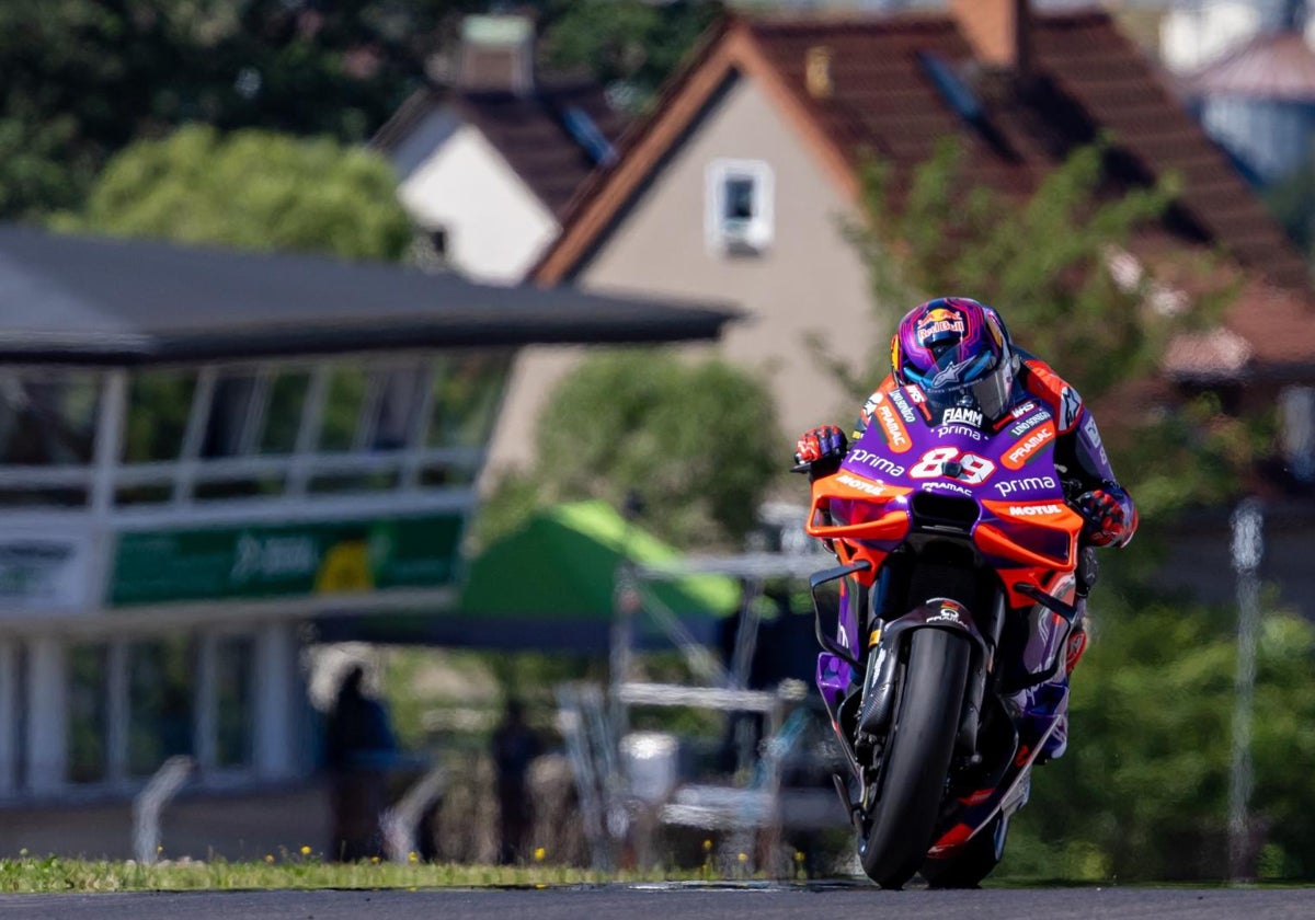 Jorge Martín, en el circuito de Sachsenring