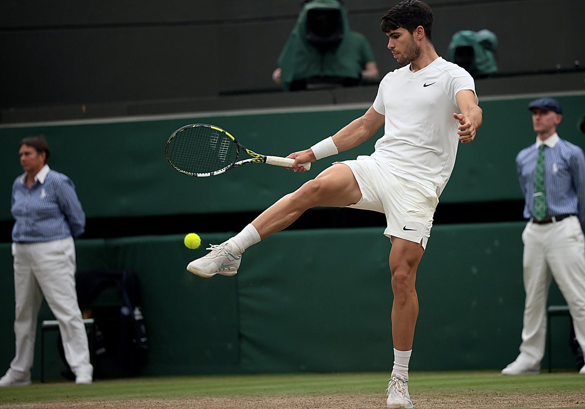 Alcaraz, durante el partido ante Paul