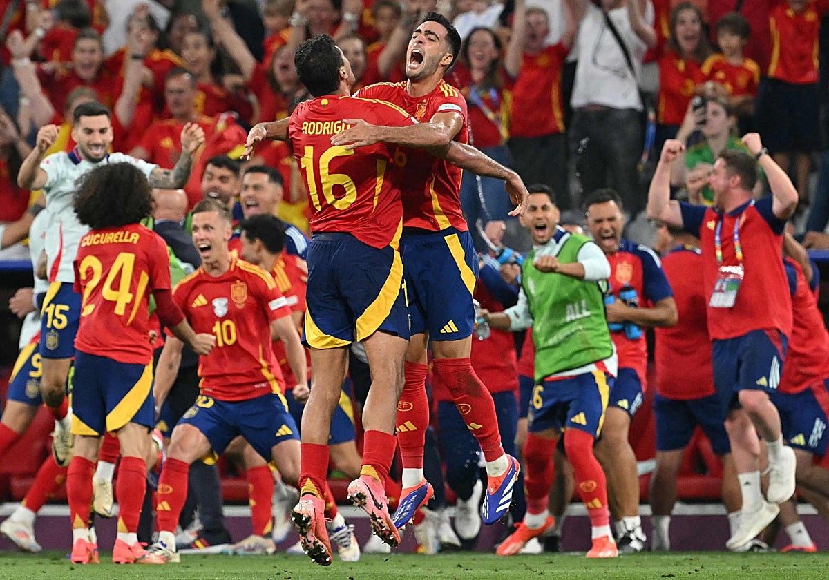 Explosión de júbilo española tras el pitido final
