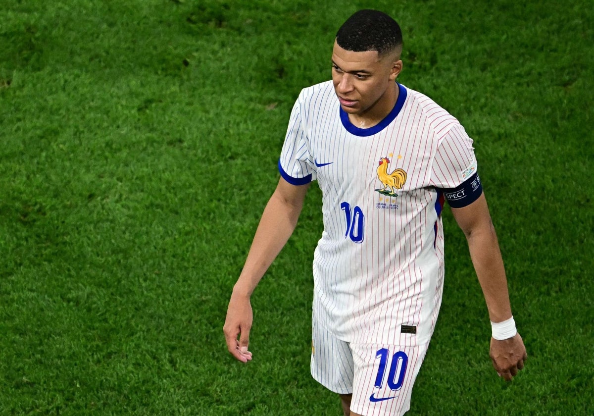 Mbappé, durante las semifinales ante España