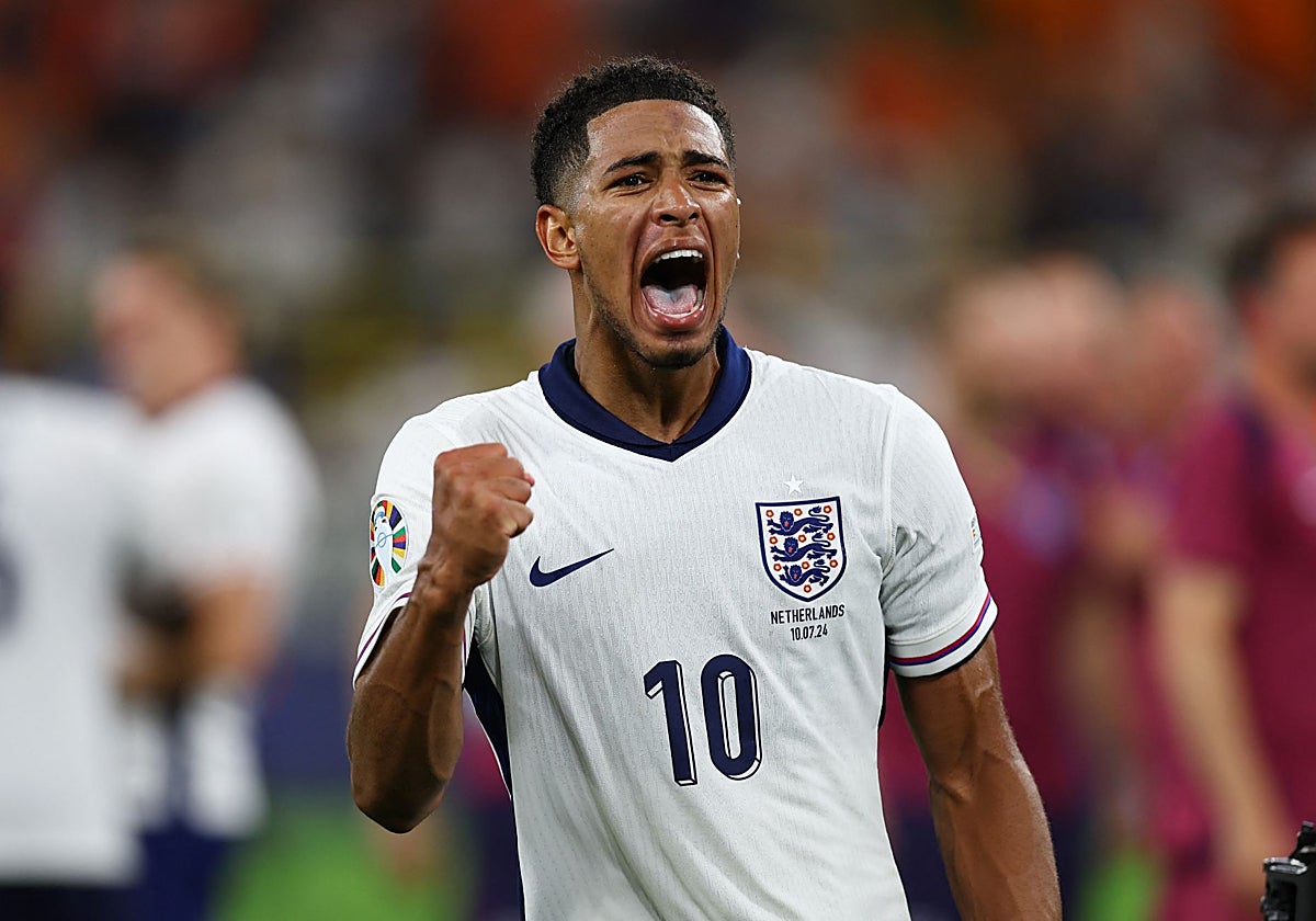 Jude Bellingham, celebrando el pase a la final