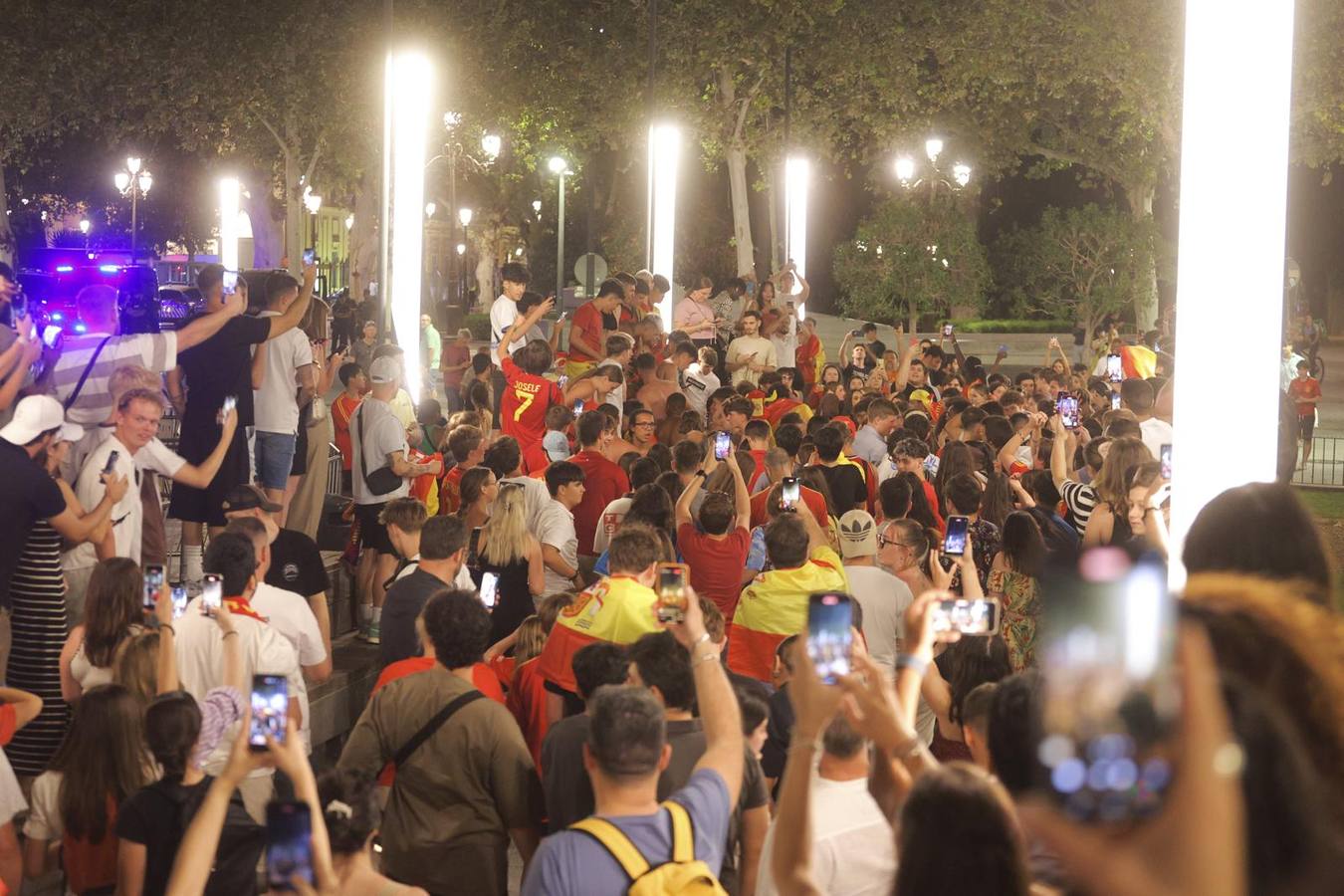 Puerta Jerez ha sido el punto de encuentro para celebrar la victoria de la selección española