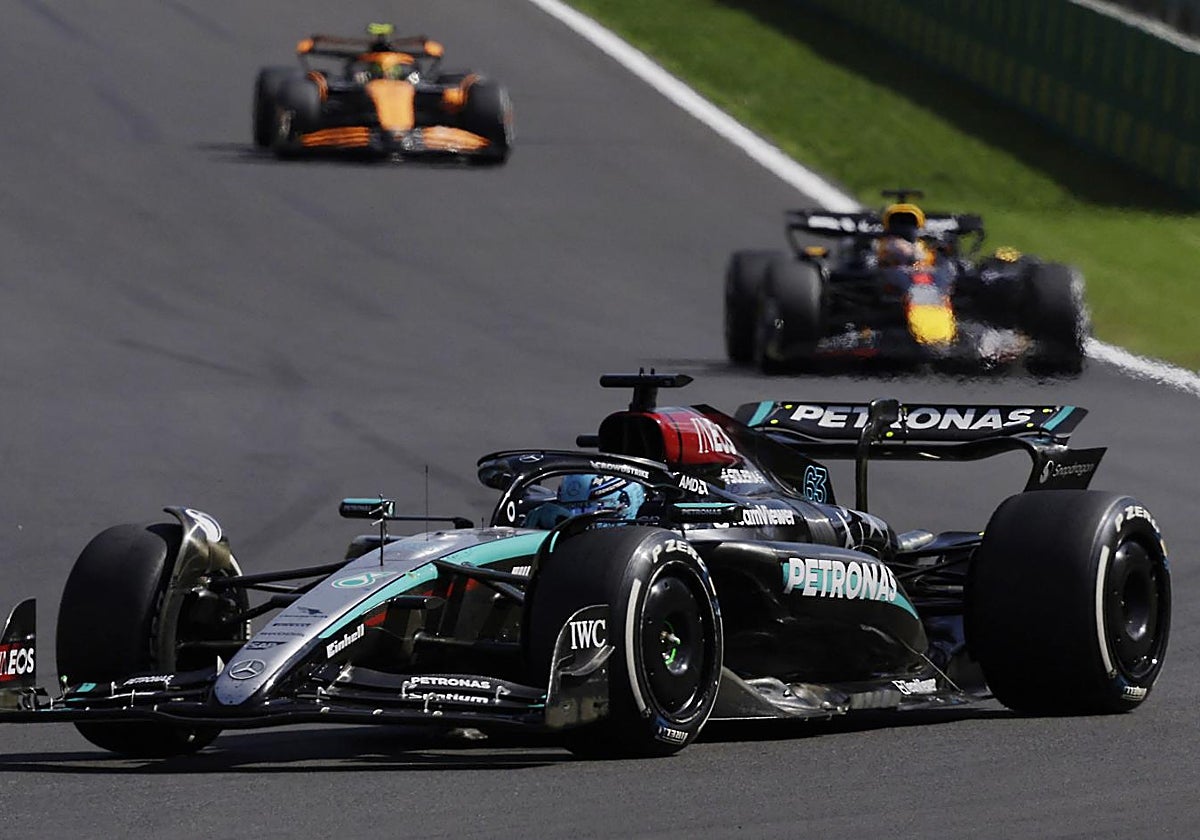 Russell lidera la carrera en Spa