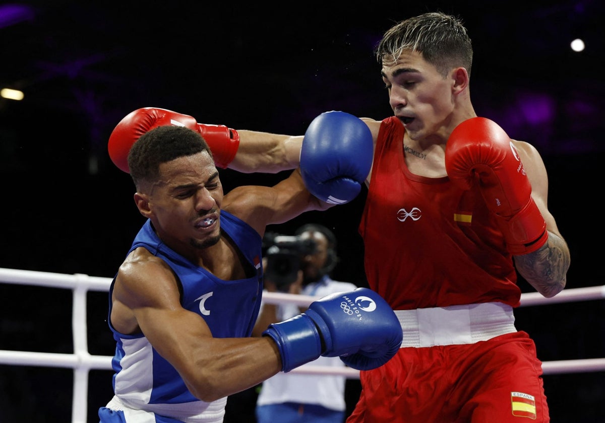 Rafa Lozano Jr, durante el combate