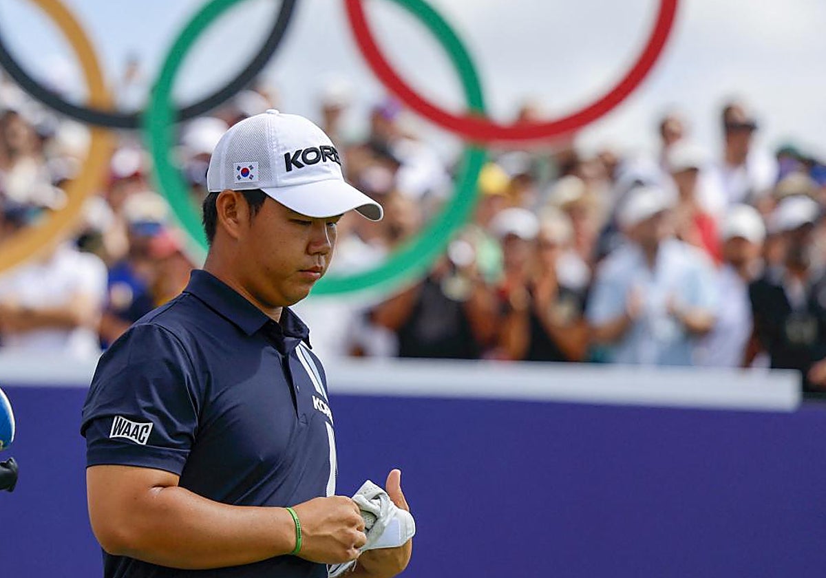 Tom Kim, durante la última jornada del torneo olímpico de golf