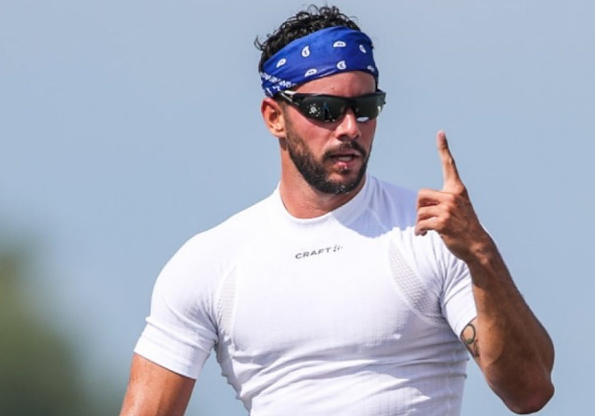 Dayán Jorge, entrenándose para competir en los Juegos