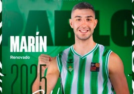 Pablo Marín repetirá en la plantilla del Betis Baloncesto