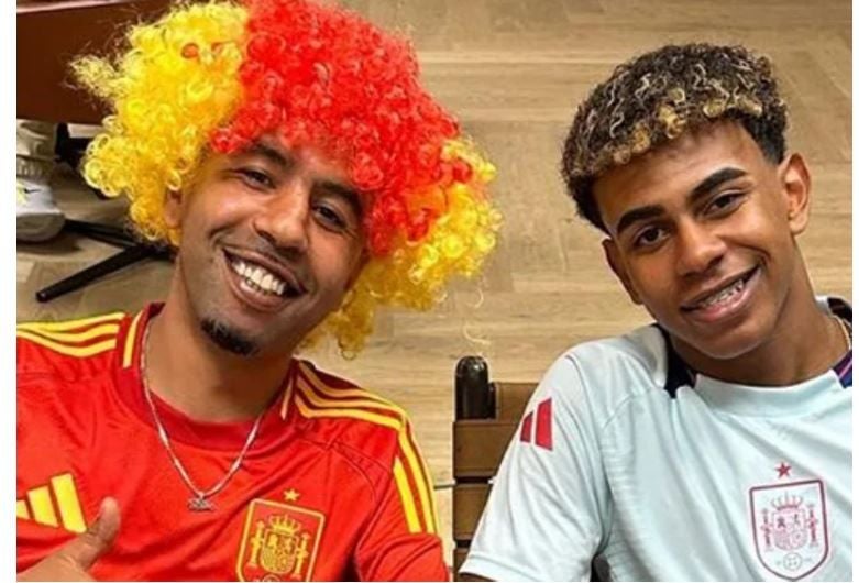 Lamine Yamal y su padre en una imagen de archivo