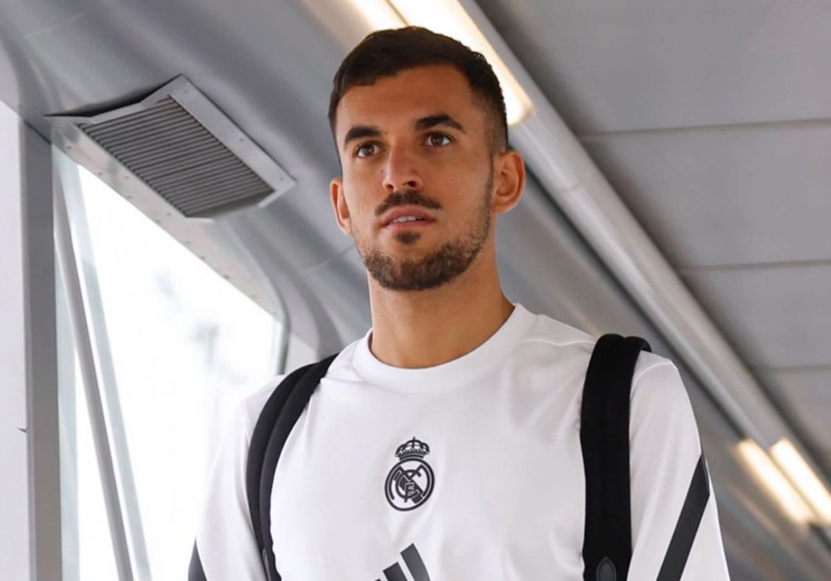 Imagen que Dani Ceballos ha publicado hoy en su Instagram, llegando a Las Palmas con el Real Madrid