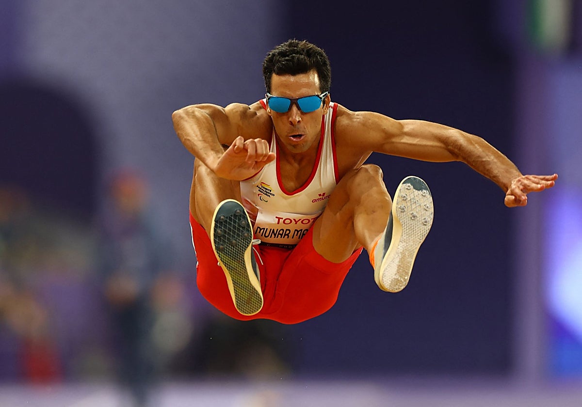 Joan Munar, en la final de salto de longitud